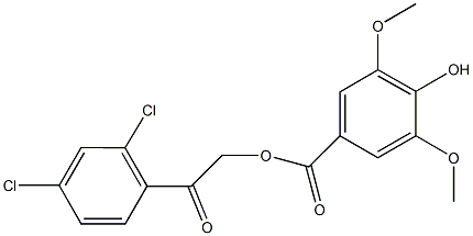 2-(2,4-dichlorophenyl)-2-oxoethyl 4-hydroxy-3,5-dimethoxybenzoate Struktur