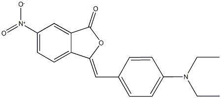 3-[4-(diethylamino)benzylidene]-6-nitro-2-benzofuran-1(3H)-one Struktur