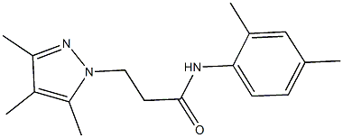 N-(2,4-dimethylphenyl)-3-(3,4,5-trimethyl-1H-pyrazol-1-yl)propanamide Struktur