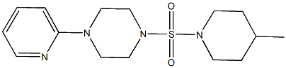 1-[(4-methyl-1-piperidinyl)sulfonyl]-4-(2-pyridinyl)piperazine Struktur