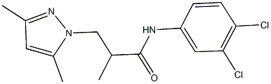 N-(3,4-dichlorophenyl)-3-(3,5-dimethyl-1H-pyrazol-1-yl)-2-methylpropanamide Struktur