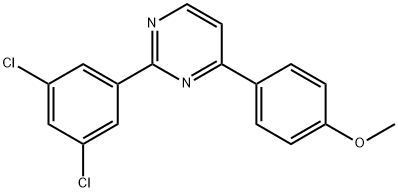 4-[2-(3,5-dichlorophenyl)-4-pyrimidinyl]phenyl methyl ether Struktur