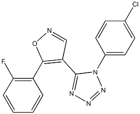 1-(4-chlorophenyl)-5-[5-(2-fluorophenyl)-4-isoxazolyl]-1H-tetraazole Struktur