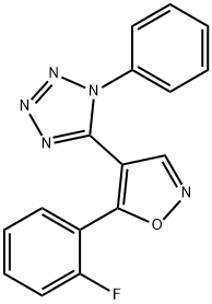 5-[5-(2-fluorophenyl)-4-isoxazolyl]-1-phenyl-1H-tetraazole Struktur