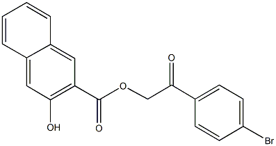 2-(4-bromophenyl)-2-oxoethyl 3-hydroxy-2-naphthoate Struktur