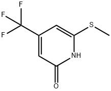 6-(methylsulfanyl)-4-(trifluoromethyl)-2(1H)-pyridinone Struktur