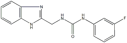 N-(1H-benzimidazol-2-ylmethyl)-N'-(3-fluorophenyl)urea Struktur