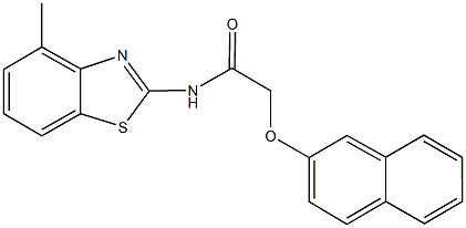 N-(4-methyl-1,3-benzothiazol-2-yl)-2-(2-naphthyloxy)acetamide Struktur