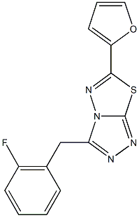 3-(2-fluorobenzyl)-6-(2-furyl)[1,2,4]triazolo[3,4-b][1,3,4]thiadiazole Struktur