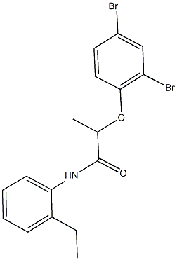 2-(2,4-dibromophenoxy)-N-(2-ethylphenyl)propanamide Struktur