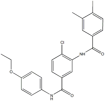 4-chloro-3-[(3,4-dimethylbenzoyl)amino]-N-(4-ethoxyphenyl)benzamide Struktur