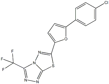 6-[5-(4-chlorophenyl)-2-furyl]-3-(trifluoromethyl)[1,2,4]triazolo[3,4-b][1,3,4]thiadiazole Struktur