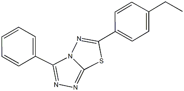 6-(4-ethylphenyl)-3-phenyl[1,2,4]triazolo[3,4-b][1,3,4]thiadiazole Struktur