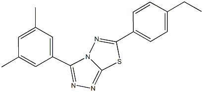 3-(3,5-dimethylphenyl)-6-(4-ethylphenyl)[1,2,4]triazolo[3,4-b][1,3,4]thiadiazole Struktur