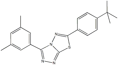 6-(4-tert-butylphenyl)-3-(3,5-dimethylphenyl)[1,2,4]triazolo[3,4-b][1,3,4]thiadiazole Struktur