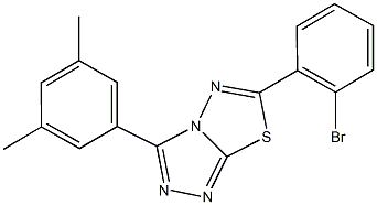 6-(2-bromophenyl)-3-(3,5-dimethylphenyl)[1,2,4]triazolo[3,4-b][1,3,4]thiadiazole Struktur