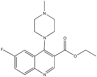 ethyl 6-fluoro-4-(4-methyl-1-piperazinyl)-3-quinolinecarboxylate Struktur