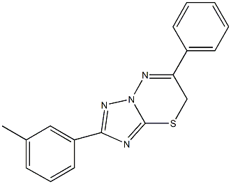 2-(3-methylphenyl)-6-phenyl-7H-[1,2,4]triazolo[5,1-b][1,3,4]thiadiazine Struktur