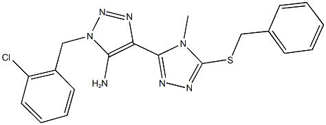 4-[5-(benzylsulfanyl)-4-methyl-4H-1,2,4-triazol-3-yl]-1-(2-chlorobenzyl)-1H-1,2,3-triazol-5-ylamine Struktur