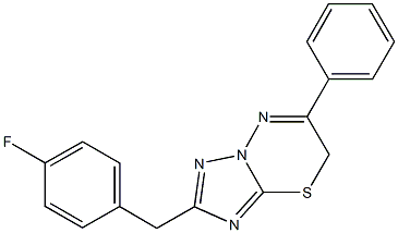 2-(4-fluorobenzyl)-6-phenyl-7H-[1,2,4]triazolo[5,1-b][1,3,4]thiadiazine Struktur