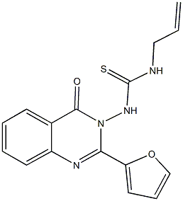 N-allyl-N'-(2-(2-furyl)-4-oxo-3(4H)-quinazolinyl)thiourea Struktur