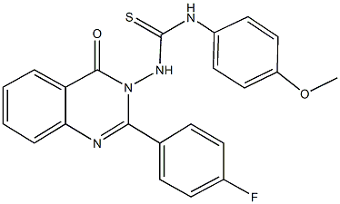 N-(2-(4-fluorophenyl)-4-oxo-3(4H)-quinazolinyl)-N'-(4-methoxyphenyl)thiourea Struktur