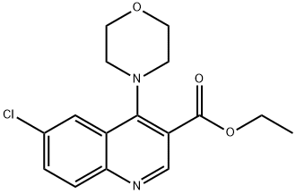 ethyl 6-chloro-4-(4-morpholinyl)-3-quinolinecarboxylate Struktur