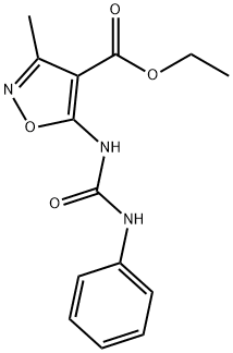 ethyl 5-[(anilinocarbonyl)amino]-3-methyl-4-isoxazolecarboxylate Struktur