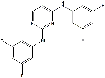 N-[2-(3,5-difluoroanilino)-4-pyrimidinyl]-N-(3,5-difluorophenyl)amine Struktur