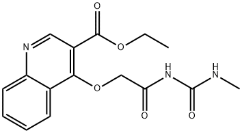 ethyl 4-(2-{[(methylamino)carbonyl]amino}-2-oxoethoxy)-3-quinolinecarboxylate Struktur