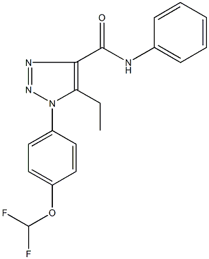 1-[4-(difluoromethoxy)phenyl]-5-ethyl-N-phenyl-1H-1,2,3-triazole-4-carboxamide Struktur