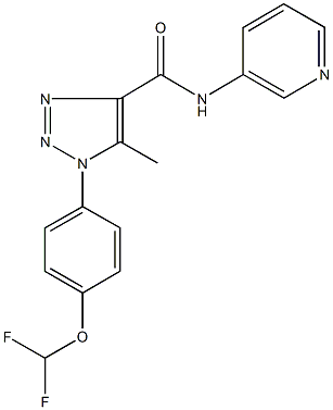 1-[4-(difluoromethoxy)phenyl]-5-methyl-N-(3-pyridinyl)-1H-1,2,3-triazole-4-carboxamide Struktur