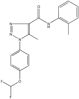 1-[4-(difluoromethoxy)phenyl]-5-methyl-N-(2-methylphenyl)-1H-1,2,3-triazole-4-carboxamide Struktur