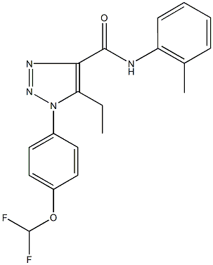 1-[4-(difluoromethoxy)phenyl]-5-ethyl-N-(2-methylphenyl)-1H-1,2,3-triazole-4-carboxamide Struktur