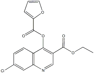 ethyl 7-chloro-4-(2-furoyloxy)-3-quinolinecarboxylate Struktur