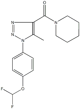 difluoromethyl 4-[5-methyl-4-(1-piperidinylcarbonyl)-1H-1,2,3-triazol-1-yl]phenyl ether Struktur