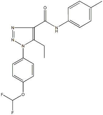 1-[4-(difluoromethoxy)phenyl]-5-ethyl-N-(4-methylphenyl)-1H-1,2,3-triazole-4-carboxamide Struktur