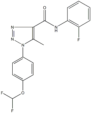 1-[4-(difluoromethoxy)phenyl]-N-(2-fluorophenyl)-5-methyl-1H-1,2,3-triazole-4-carboxamide Struktur