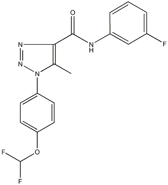 1-[4-(difluoromethoxy)phenyl]-N-(3-fluorophenyl)-5-methyl-1H-1,2,3-triazole-4-carboxamide Struktur