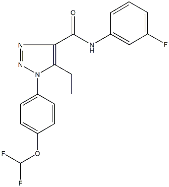 1-[4-(difluoromethoxy)phenyl]-5-ethyl-N-(3-fluorophenyl)-1H-1,2,3-triazole-4-carboxamide Struktur