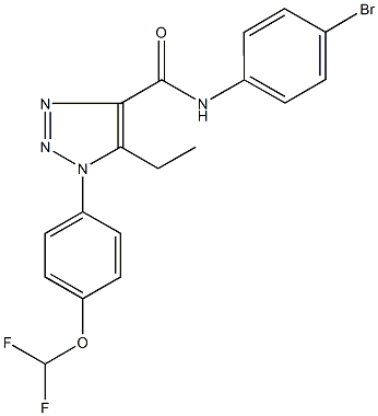 N-(4-bromophenyl)-1-[4-(difluoromethoxy)phenyl]-5-ethyl-1H-1,2,3-triazole-4-carboxamide Struktur