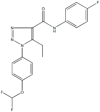 1-[4-(difluoromethoxy)phenyl]-5-ethyl-N-(4-fluorophenyl)-1H-1,2,3-triazole-4-carboxamide Struktur