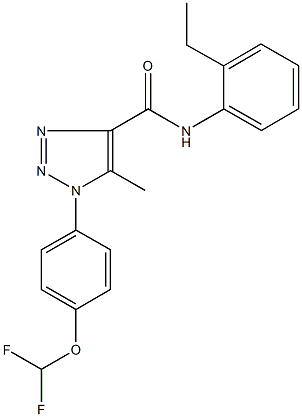 1-[4-(difluoromethoxy)phenyl]-N-(2-ethylphenyl)-5-methyl-1H-1,2,3-triazole-4-carboxamide Struktur