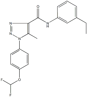 1-[4-(difluoromethoxy)phenyl]-N-(3-ethylphenyl)-5-methyl-1H-1,2,3-triazole-4-carboxamide Struktur