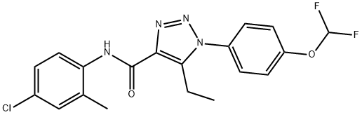 N-(4-chloro-2-methylphenyl)-1-[4-(difluoromethoxy)phenyl]-5-ethyl-1H-1,2,3-triazole-4-carboxamide Struktur