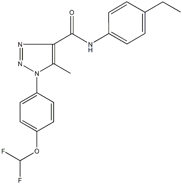 1-[4-(difluoromethoxy)phenyl]-N-(4-ethylphenyl)-5-methyl-1H-1,2,3-triazole-4-carboxamide Struktur