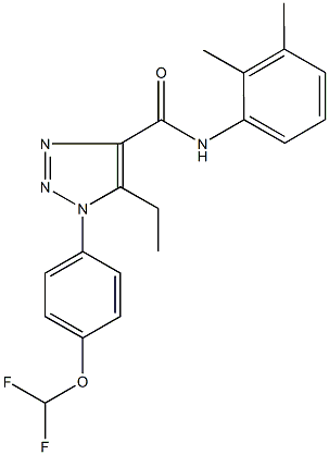 1-[4-(difluoromethoxy)phenyl]-N-(2,3-dimethylphenyl)-5-ethyl-1H-1,2,3-triazole-4-carboxamide Struktur