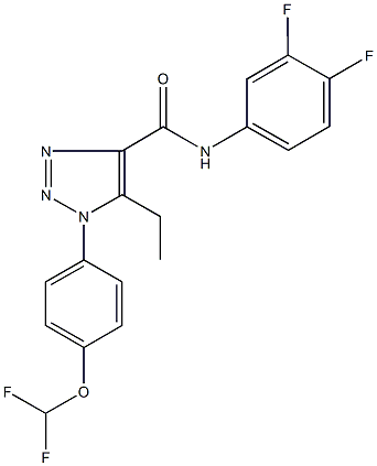 1-[4-(difluoromethoxy)phenyl]-N-(3,4-difluorophenyl)-5-ethyl-1H-1,2,3-triazole-4-carboxamide Struktur