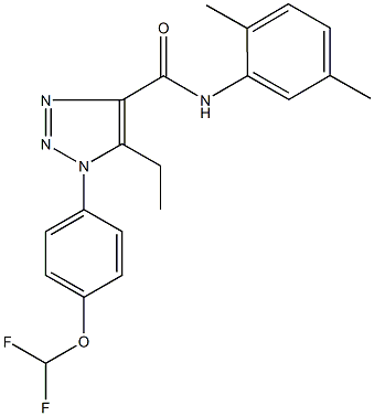 1-[4-(difluoromethoxy)phenyl]-N-(2,5-dimethylphenyl)-5-ethyl-1H-1,2,3-triazole-4-carboxamide Struktur