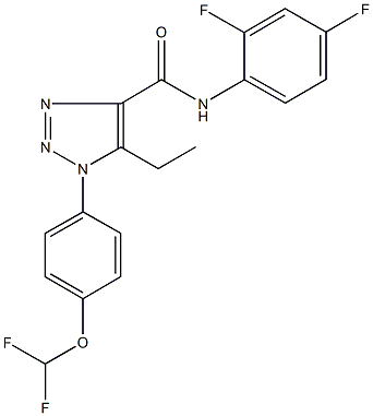 1-[4-(difluoromethoxy)phenyl]-N-(2,4-difluorophenyl)-5-ethyl-1H-1,2,3-triazole-4-carboxamide Struktur